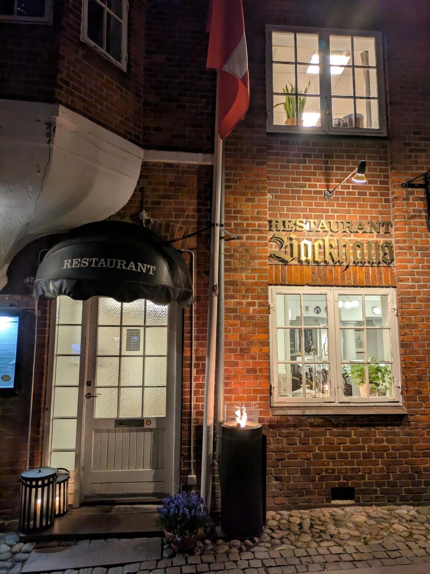 Restaurant Backhaus Hotel Ribe Buitenkant foto